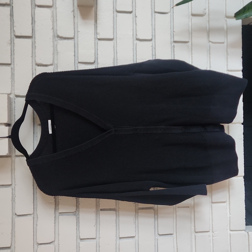 Vetta Organic Cotton Waffle Weave Cardigan Small